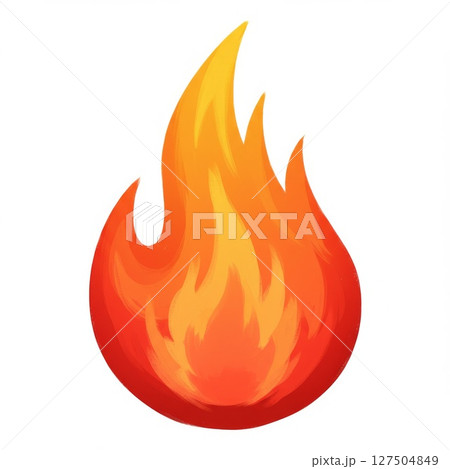 Orange And Red Fire Flame Illustration 127504849