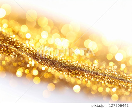 Abstract Gold Glitter Background with Bokeh Lights 127506441