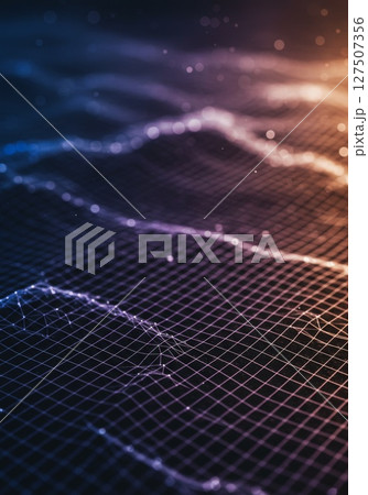 Abstract Blue Purple Orange Data Network Background Abstract Blue Purple Orange Data Network Background 127507356