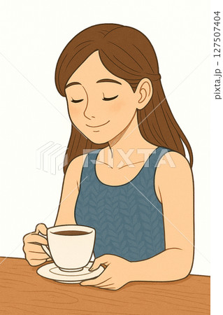 ティータイム中(女性) 127507404