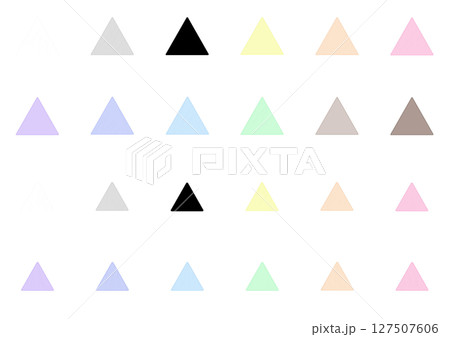 三角のイラストセット 三角のイラストセット 127507606