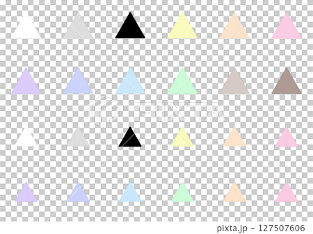 三角のイラストセット 三角のイラストセット 127507606