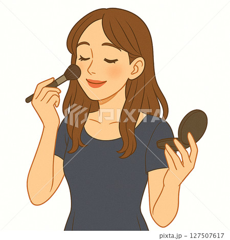 メイクをしている女性 127507617