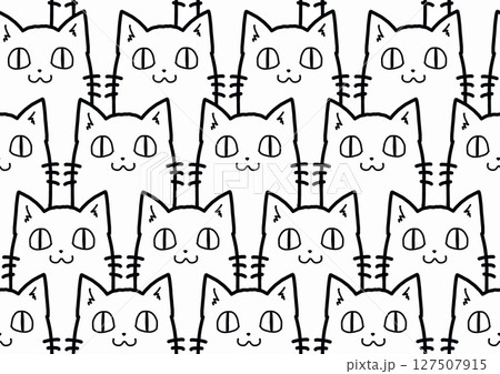 可愛い白猫の壁紙。（シームレス） 127507915