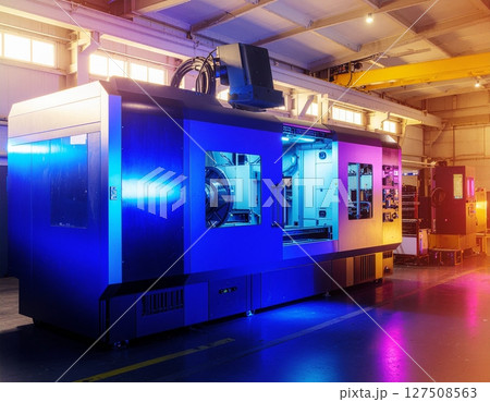 CNC milling machine in the factory CNC milling machine in the factory 127508563