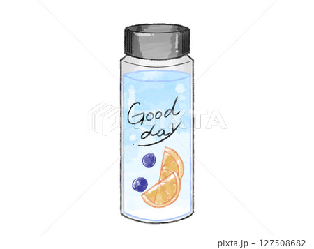 かわいいマイボトル（Goodday）水彩風 127508682