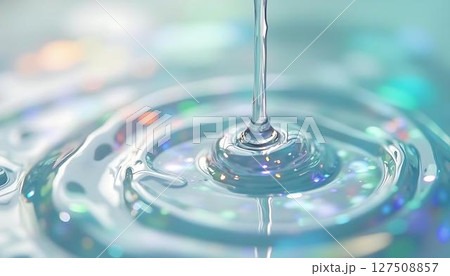 Abstract Liquid Droplet Ripple Macro 127508857