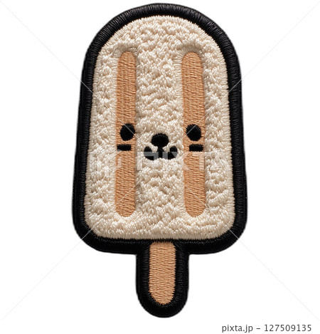 アイスキャンディーの顔つき刺繍ワッペン 127509135