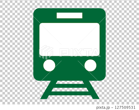 電車のアイコン（鉄道のシルエット） 127509531