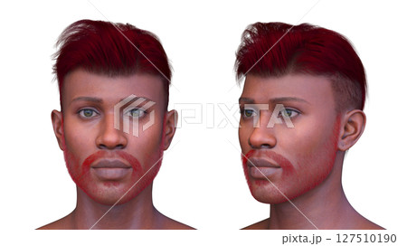 男性の顔アップ 127510190