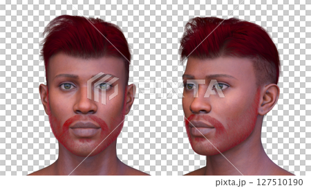男性の顔アップ 127510190