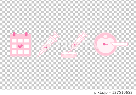 Simple icon showing the flow of infertility treatment 127510652