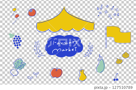 Farmers Market_Hand-drawn Illustration Set | Color Farmers Market_Hand-drawn Illustration Set | Color 127510789