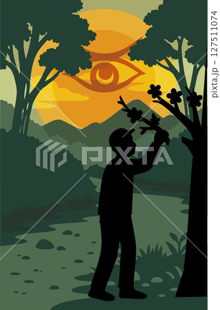 お天道様は見ている　無断で勝手に枝を折る行為 127511074