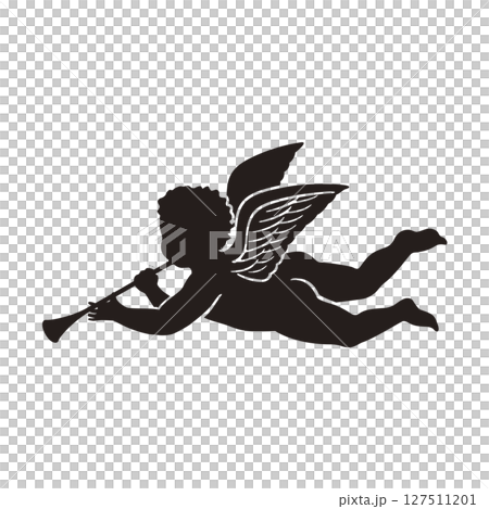 Angel silhouette illustration set Angel silhouette illustration set 127511201