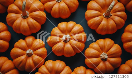 Yellow pumpkin vegetable real food healthy lifestyle pattern 127511306