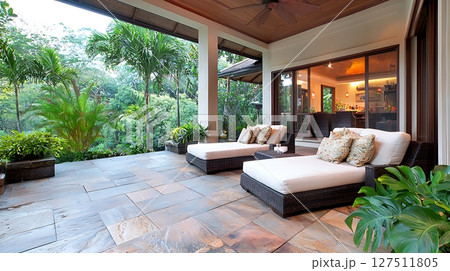 pillow on sofa 127511805