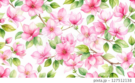 Pink tulips blossom against a soft pink background, showcasing the beauty of spring's floral embrace Pink tulips blossom against a soft pink background, showcasing the beauty of spring's floral embrace 127512138