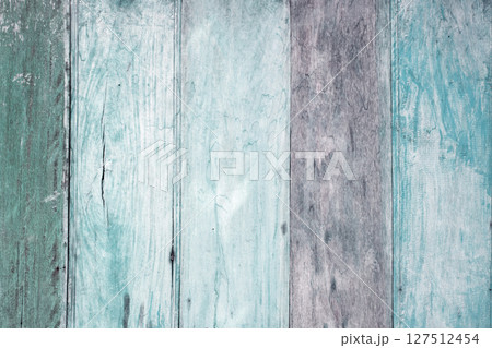 Wood texture with natural patterns. Blue tone 127512454