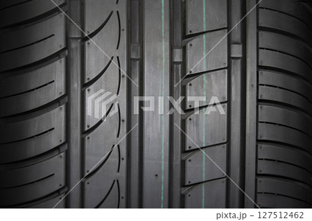 Car tire background, Tyre texture closeup background. 127512462