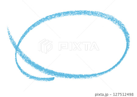 Light blue pencil highlight circle mark isolated on transparent background 127512498