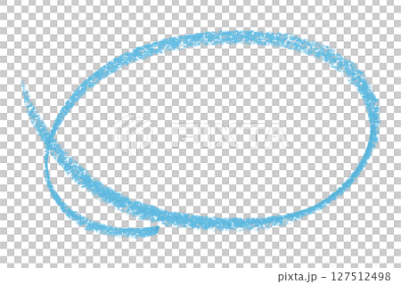 Light blue pencil highlight circle mark isolated on transparent background 127512498