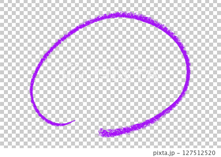 Purple pencil highlight circle mark isolated on transparent background 127512520