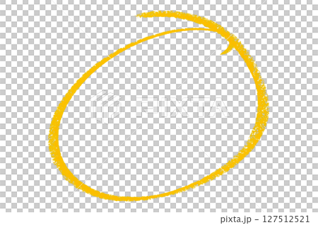 Yellow pencil highlight circle mark isolated on transparent background Yellow pencil highlight circle mark isolated on transparent background 127512521