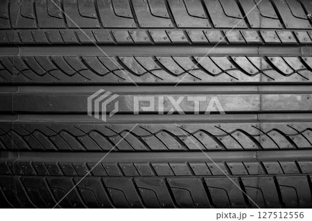 Car tire background, Tyre texture closeup background. 127512556