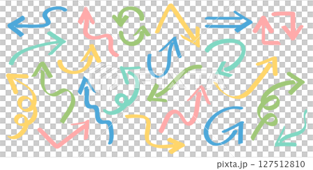 Handwritten arrow icon set 127512810