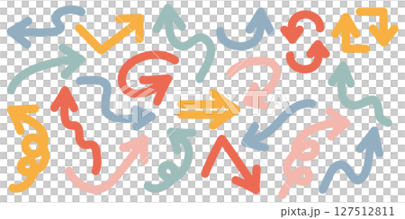 Handwritten arrow icon set 127512811