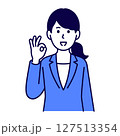 OKサインをするスーツ姿の女性 127513354
