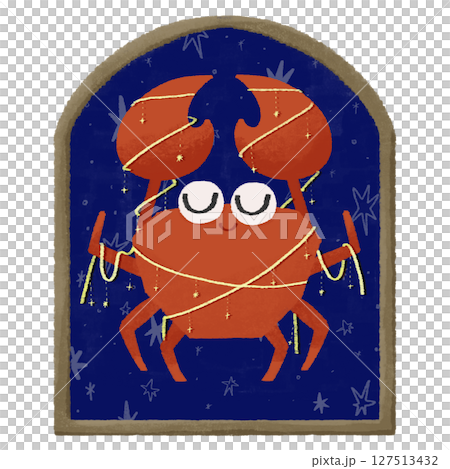 Cancer - Cute hand-drawn illustrations of the twelve zodiac signs 127513432