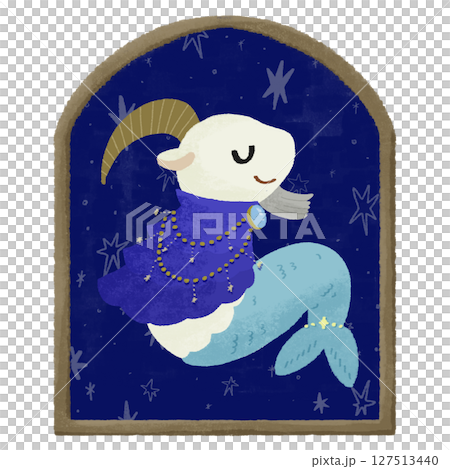 山羊座　十二星座のかわいい手描きイラスト 127513440