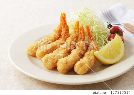 カラッと揚がったエビフライ カラッと揚がったエビフライ 127513514