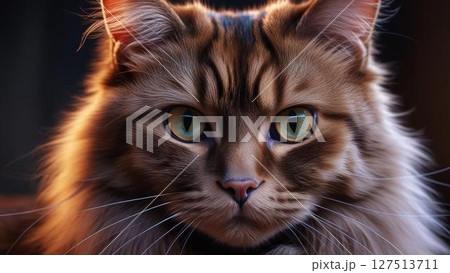 凛々しい猫(正面) 凛々しい猫(正面) 127513711