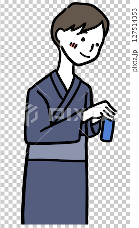 短冊を持つ男性 127514353