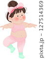 cute chubby girl workout  127514369