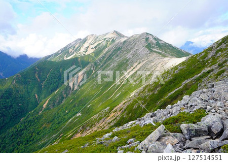 読売新道からの赤牛岳南陵 127514551