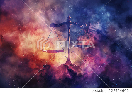 Abstract composition with concept of Libra...のイラスト素材 [127514600] - PIXTA