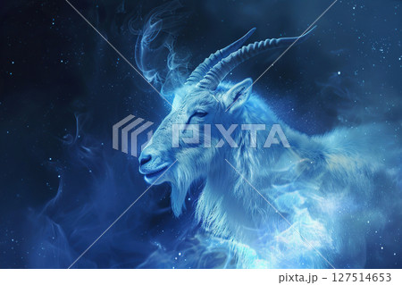 Astrological abstract composition with concept of Capricorn zodiac sign symbol 127514653