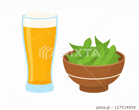ビールと枝豆 127514939