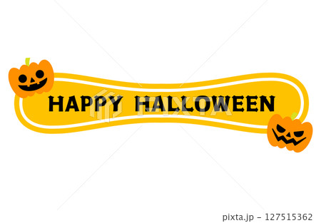 ハロウィンのフレームベクターイラスト ハッピーハロウィン 127515362