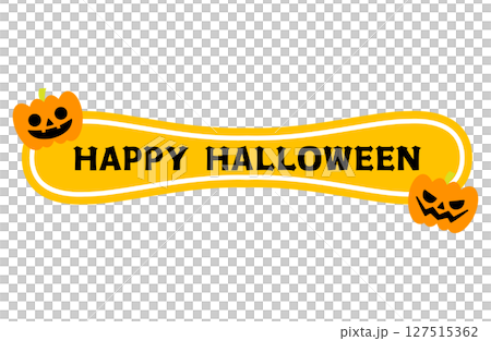 ハロウィンのフレームベクターイラスト ハッピーハロウィン 127515362