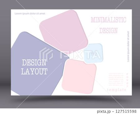 Layout for the cover of a book, brochure, booklet or catalog with simple geometric elements. Poster, banner and creative interior template 127515598