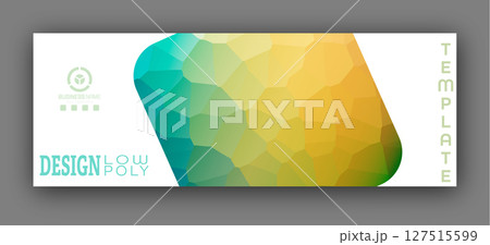 Cover layout with a colored polygonal background. Design template for poster, banner, interior and creative ideas 127515599