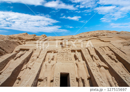 Temple of Kom Ombo in Aswan, Egypt - Twin Deity Worship and Ancient Reliefs. 127515697