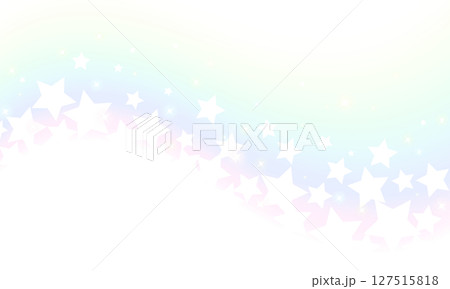 虹色のグラデーションとたくさんの星のイラスト 虹色のグラデーションとたくさんの星のイラスト 127515818