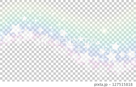 虹色のグラデーションとたくさんの星のイラスト 虹色のグラデーションとたくさんの星のイラスト 127515818