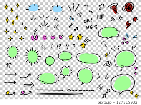 Doodle style illustration set 127515932